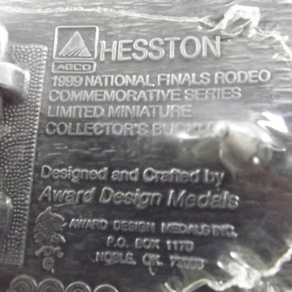 Hesston National Finals Rodeo 1999 Mini Buckle - Picture 5 of 7